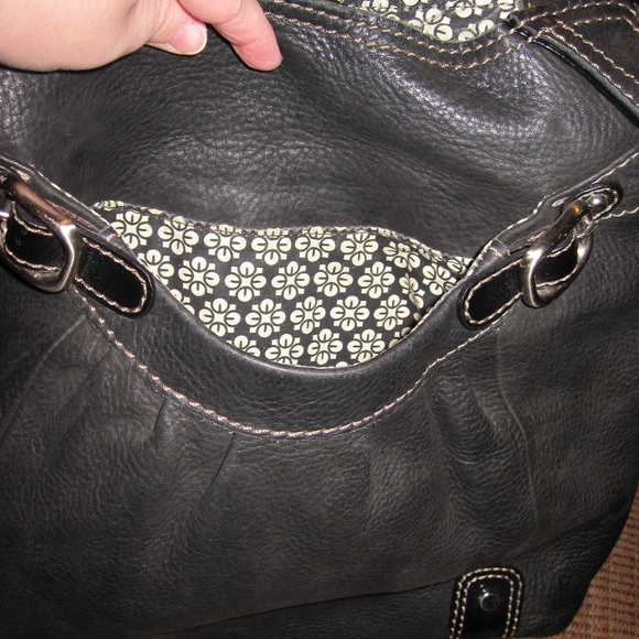 Fossil Black Leather Weekender handbag - Picture 5 of 6